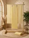 Lemon Yellow Chanderi Silk Unstitched Embroidered Suit Material 