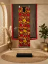 Black Floral Embroidered Georgette Unstitched Dress Material Set