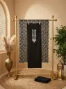 Black Embroidered Silk Unstitched Salwar Suit Dress Material
