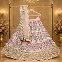 Blush Pink Embroidered Lehenga Choli with Net Dupatta