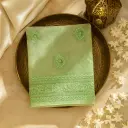 Elegant Lime Green Net Saree with Intricate Sequin Embroidery