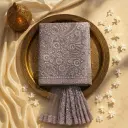 Elegant Mauve Net Designer Saree with Intricate Threadwork