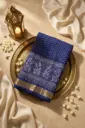 Royal Blue Handcrafted Gaji Silk Traditional Bandhani Saree