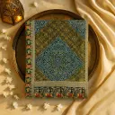 Elegant Dark Green Bandhani Saree with Traditional Border