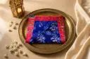 Royal Blue and Magenta Semi Ikkat Patola Silk Saree