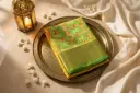 Yellow and Green Silk Patola Saree With Zari Border