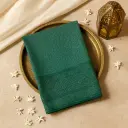 Elegant Forest Green Designer Saree With Intricate Embroidery