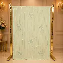 Ivory Embellished Saree with Vertical Leaf Pattern and Elegant Border