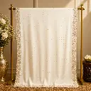 Elegant White Saree with Sequin Buti Work and Embroidered Border