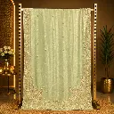 Mint Green Saree with Delicate Buti Work and Ornate Embroidered Border