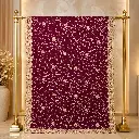 Maroon Saree with Floral Vine Embroidery and Scalloped Beaded Border