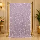 Lilac Net Saree with Geometric Sequin Embroidery and Scalloped Border