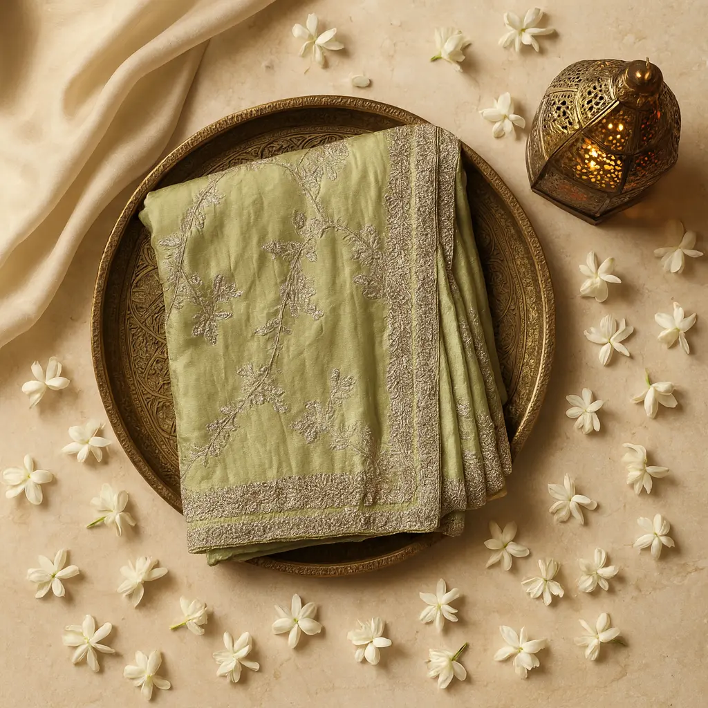 Elegant Lime Yellow Embellished Designer Saree with Floral Work