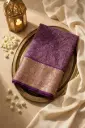 Royal Magenta Pure Georgette Banarasi Bandhani Saree