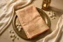 Peach Banarasi Silk Saree with Zari Bootis and Border