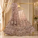 Women's Designer Blush Pink Bridal Lehenga Choli Set with Heavy Embroidery, Sequins and Net Dupatta