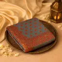 Elegant Grey Embroidered Designer Saree with Floral Motifs