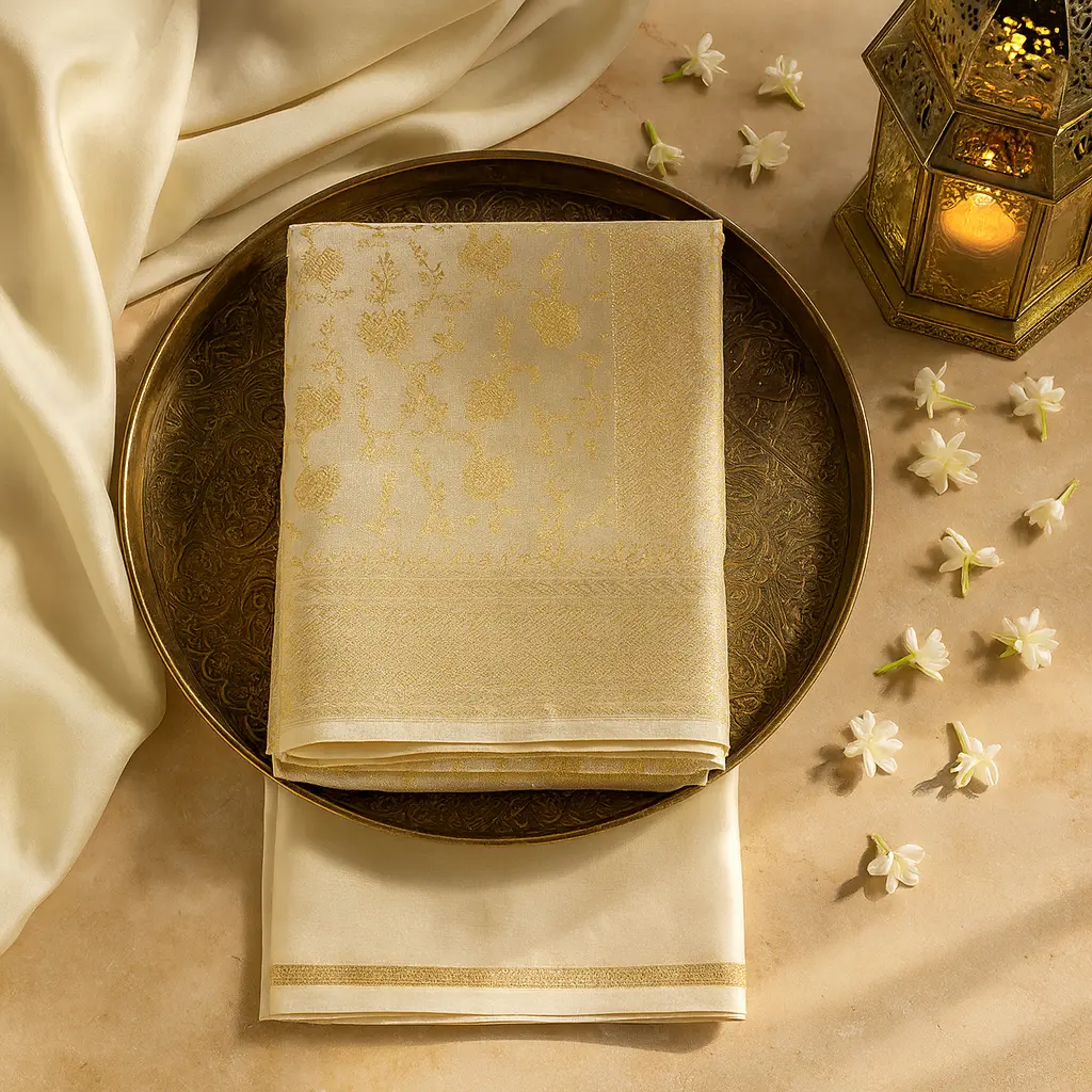 Elegant Munga Silk Saree with Traditional Gold Zari Work