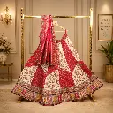 Women's Pink & Ivory Lehenga Choli with Floral Embroidery and Matching Dupatta