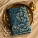 Elegant Teal Designer Saree with Exquisite Floral Sequin Embroidery