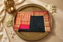 Black and Rani Pink Banarasi Silk Saree with Zari