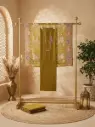 Olive Green Embroidered Chanderi Silk Unstitched Suit Material