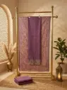 Purple Raw Silk Unstitched Salwar Suit Material