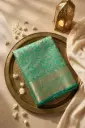 Emerald Green Pure Silk Saree with Gold Zari Weave