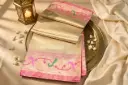 Golden Tissue Silk Saree with Rani Pink Meenakari Border