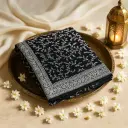 Elegant Black Embroidered Designer Saree with Silver Accents