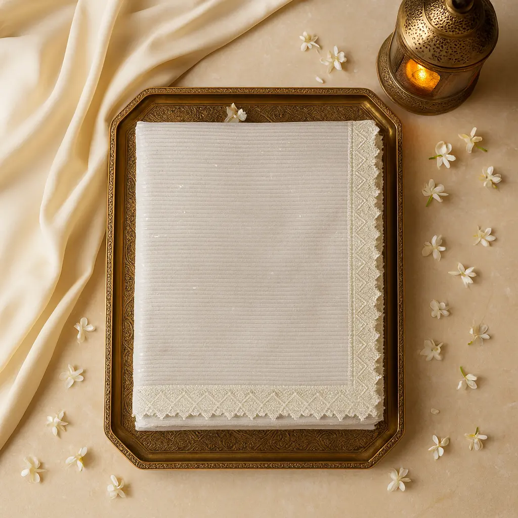 Elegant White Sequin Embellished Luxury Designer Saree