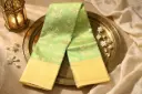 Parrot Green Woven Silk Saree with Gold Zari Border