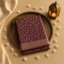 Exquisite Purple Designer Saree with Intricate Gold Zari Embroidery
