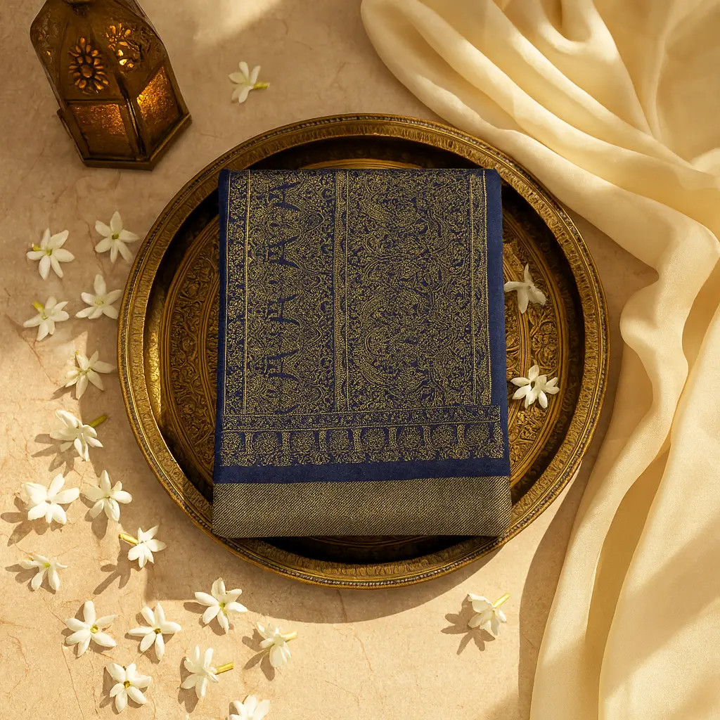 Elegant Royal Blue Zari Woven Festive Banarasi Saree