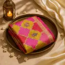 Elegant Pink and Gold Traditional Festive Silk Saree