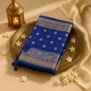 Royal Blue Zari Woven Designer Banarasi Saree