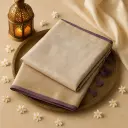 Elegant Lavender Banarasi Silk Saree with Traditional Zari Border 