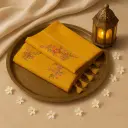 Elegant Mustard Yellow Embroidered Silk Saree with Zari Border