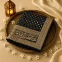 Elegant Black Banarasi Silk Saree with Intricate Zari Border
