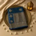 Royal Blue Banarasi Silk Saree with Elegant Zari Weaving