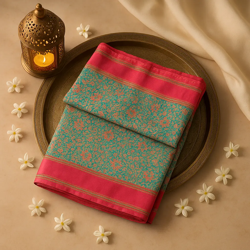 Exquisite Teal and Magenta Traditional Silk Woven Designer Saree