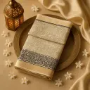 Cream Tussar Silk Saree with Paisley Prints and Zari