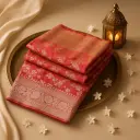 Exquisite Pink Banarasi Silk Saree with Intricate Zari Border