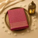 Magenta Handloom Banarasi Saree with Intricate Gold Zari Weave