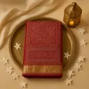 Exquisite Maroon Gaji Silk Bandhani Saree with Zari Border