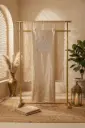 Champagne Gold Tissue Silk Unstitched Designer Suit Material