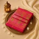 Exquisite Pink Patola Silk Saree with Traditional Zari Border