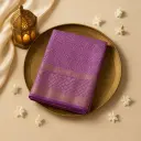 Elegant Purple Bandhani Saree with Rich Zari Border
