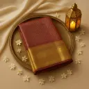 Exquisite Gold and Maroon Tissue Silk Designer Wedding Saree