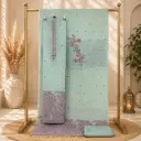 Mint Green Embroidered Linen Unstitched Salwar Suit Material